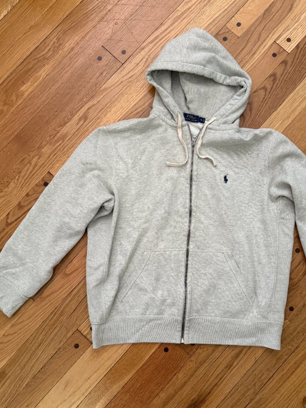 Polo Ralph Lauren Heavyweight Full Zip Hoodie Gray Pony Logo XL